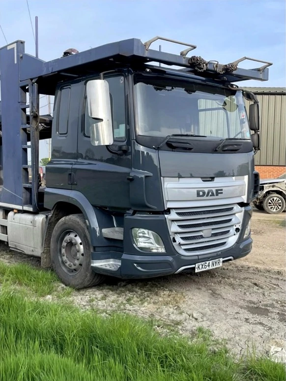 DAF CF HGV cab after bodywork and refinishing at JB Bodyworks